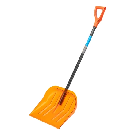 Лопата для уборки снега поликарбонат Сибртех, 465х410х1390 мм, стальной черенок, усиленная 61655 купить в Ханты-Мансийске