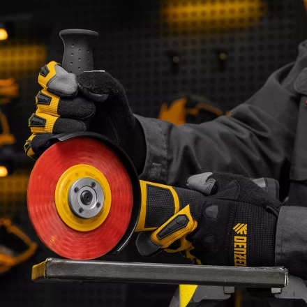 Щетка для УШМ, Denzel 125 мм, плоская, нейлоновая щетина, посадка 22,2 мм, 74461 купить в Ханты-Мансийске