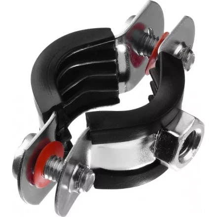 Хомут трубный с гайкой, оцинкованный, 1/2&quot;, 10шт, ЗУБР Мастер 37850-20-24 37850-20-24 купить в Ханты-Мансийске