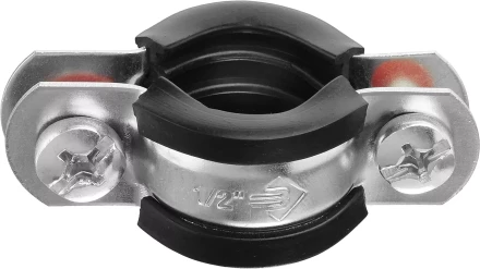 Хомут трубный с гайкой, оцинкованный, 1/2&quot;, 10шт, ЗУБР Мастер 37850-20-24 37850-20-24 купить в Ханты-Мансийске