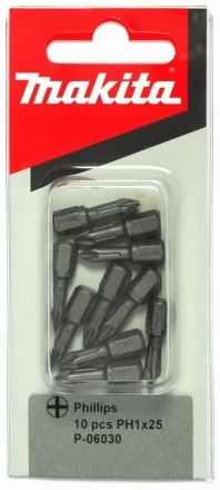 Биты Makita PH1 25мм 10шт (P-06030) купить в Ханты-Мансийске