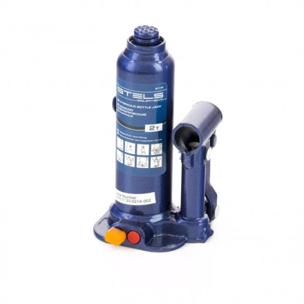 Домкрат гидравлический бутылочный 2 т h подъема 178-338 мм в пластиковом кейсе Stels 51172 купить в Ханты-Мансийске