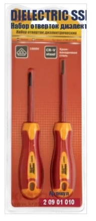 Набор отверток диэлектрических Кратон Dielectric SSD-02, 2 пр., блистер 2 09 01 010 купить в Ханты-Мансийске