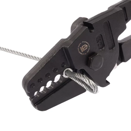 Пресс-клещи КВТ ПК-5-600Т с матрицей для опрессовки стальных тросов овальными алюминиевыми и медными втулками (91984) купить в Ханты-Мансийске