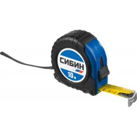 Рулетка СИБИН, обрезиненный пластиковый корпус, 10м/25мм 34019-10-25 купить в Ханты-Мансийске