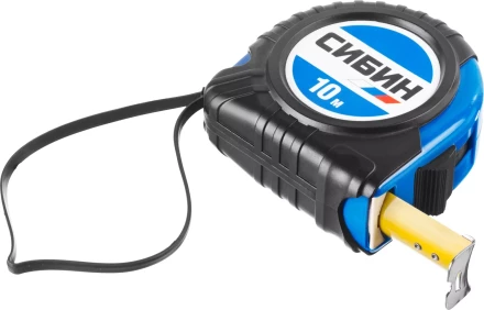 Рулетка СИБИН, обрезиненный пластиковый корпус, 10м/25мм 34019-10-25 купить в Ханты-Мансийске