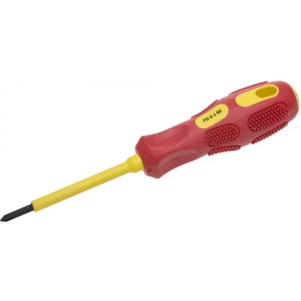 Отвертка STAYER &quot;PROFESSIONAL&quot; &quot;MAX-GRIP&quot; диэлектрическая, двухкомпонентная рукоятка, Cr-V, PH №0x60мм 25828-0-060 G купить в Ханты-Мансийске