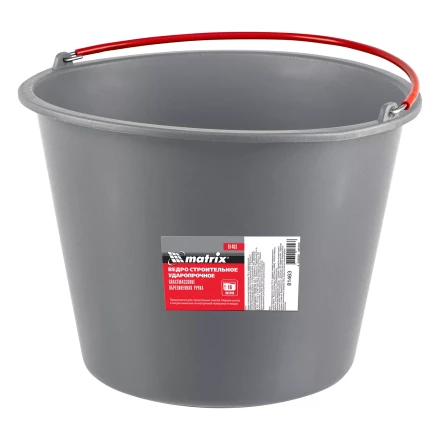 Ведро строительное пластмассовое Matrix 16 л, ударопрочное, обрезиненная ручка, 81463 купить в Ханты-Мансийске