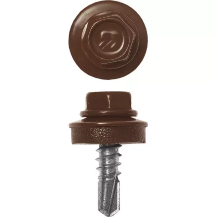 Саморезы ЗУБР &quot;ПРОФЕССИОНАЛ&quot; окраш., RAL 8017 шокол.-коричн., для крепл. кров. матер. к металл. констр., 5.5x25мм, 420шт 4-300315-55-025-8017 купить в Ханты-Мансийске