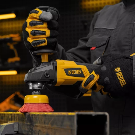 Щетка для УШМ, 75 мм, Чашка, нейлоновая щетина, М14, Denzel 74465 купить в Ханты-Мансийске