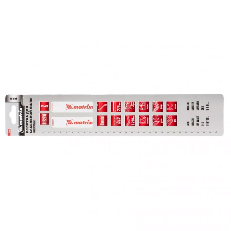 Полотна универсальные для сабельной пилы S1222VF   275/1,8-2,5мм Bimetal 2штуки  PRO Matrix 782003 купить в Ханты-Мансийске