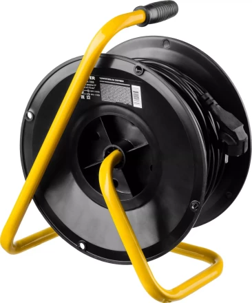 Удлинитель на катушке, 20 м, 1300 Вт, 4 гнезда, ПВС 2x0,75 мм2, STAYER 55073-20 купить в Ханты-Мансийске