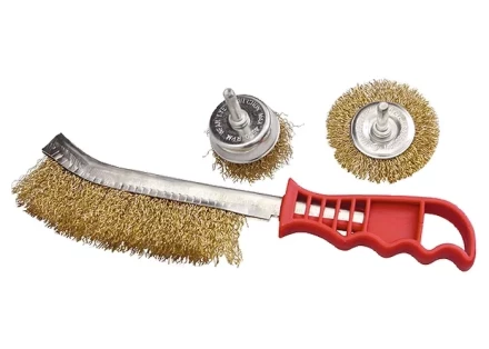 Набор щеток для дрели 3 шт 1 плоская 65 мм 50 мм &quot;чашка&quot; ручная металлическая MATRIX 74484 купить в Ханты-Мансийске
