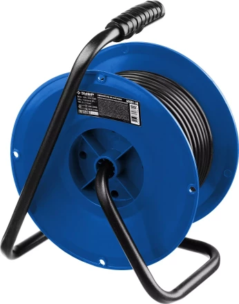 Удлинитель на катушке &quot;ПВС 315&quot;, 40 м, 3500 Вт, 4 гнезда, IP44, ПВС 3х1,5 кв мм, ЗУБР 55081-40 купить в Ханты-Мансийске