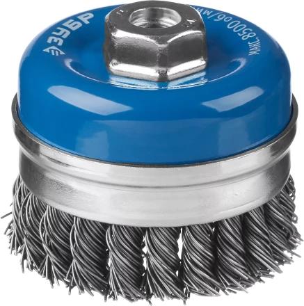 ЗУБР &quot;ПРОФЕССИОНАЛ&quot;. Щетка чашечная усиленная для УШМ, плетеные пучки стальной проволоки 0,8мм, 80ммхМ14 35271-080_z02 купить в Ханты-Мансийске