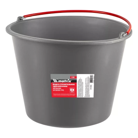 Ведро строительное пластмассовое Matrix 20 л, ударопрочное, обрезиненная ручка, 81464 купить в Ханты-Мансийске