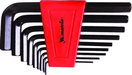 Набор ключей шестигранных имбусовых HEX 1.5–10 мм CrV  9 шт. MATRIX 11226 купить в Ханты-Мансийске