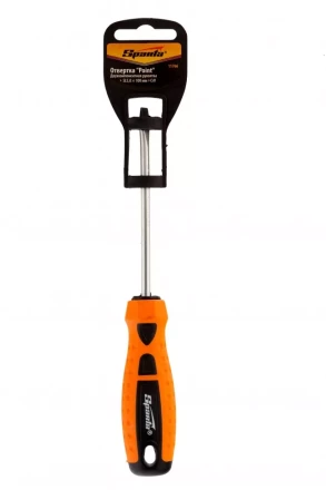 Отвертка &quot;Point&quot;, SL5,0 х 100 мм, CrV, 2-х компонентная рукоятка Sparta 11766 купить в Ханты-Мансийске