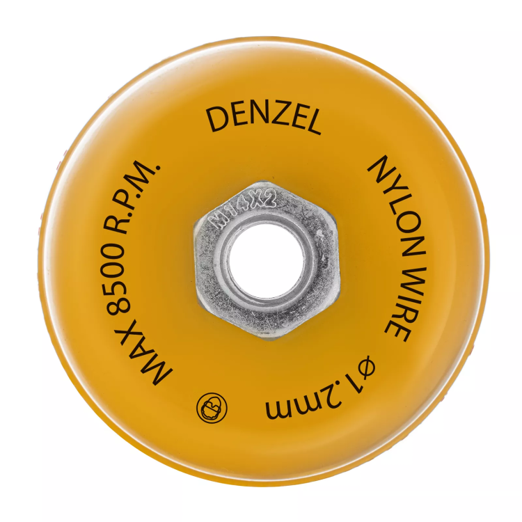 Щетка для УШМ Denzel, 100 мм, Чашка, нейлоновая щетина, М14, 74469 купить в Ханты-Мансийске