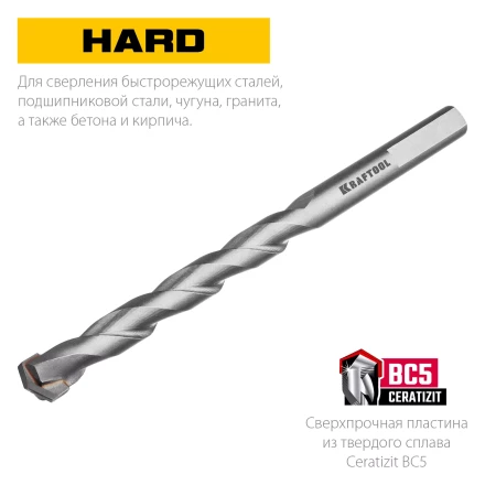 Cверла специальные по твёрдым материалам HARD 29177-120-10 купить в Ханты-Мансийске