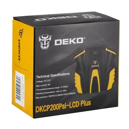 Насос автомобильный цифровой DEKO DKCP200Psi-LCD Plus, 065-0796 купить в Ханты-Мансийске