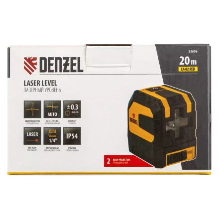 Лазерный уровень LX 02 Red, 20 м, 635 нм, резьба 1/4" Denzel 35056 купить в Ханты-Мансийске