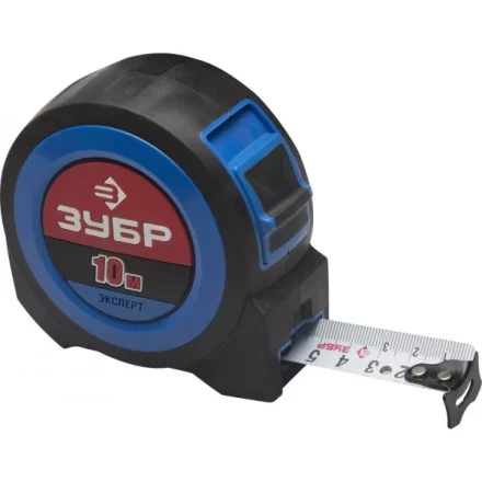 Рулетка ЗУБР, сверхширок полотно, особо длинный вылет, нейлон покрытие, упрочненный двухкомп корпус, 10м/27мм 34059-10-27 купить в Ханты-Мансийске