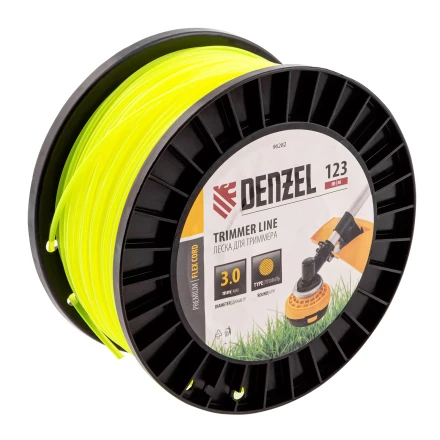 Леска для триммера круглая Denzel, 3,0мм х 123м, на DIN катушке FLEX CORD, 96282 купить в Ханты-Мансийске
