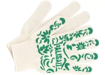 Перчатки садовые х/б, ПВХ узор &quot;летний сад&quot;, 10 класс, PALISAD Россия 67771 купить в Ханты-Мансийске