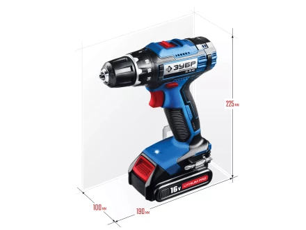 Дрель-шуруповерт 2 АКБ DL-16 A5 серия ПРОФЕССИОНАЛ купить в Ханты-Мансийске