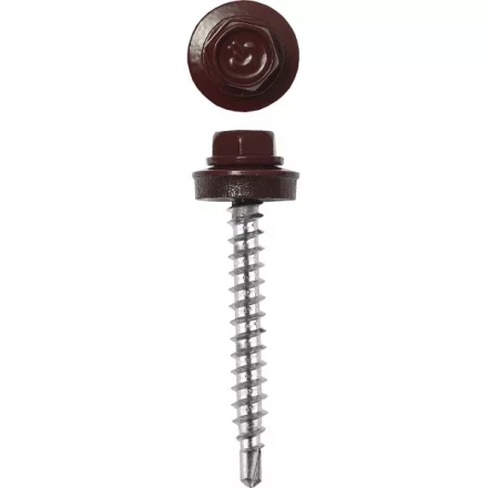 Саморезы ЗУБР окраш., RAL 8028 земел.-коричн., для крепл. кров. матер. к дерев. обреш., 4.8x29мм, 400шт 4-300315-48-029-8028 купить в Ханты-Мансийске