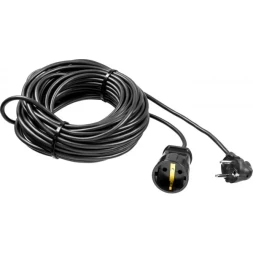 Удлинитель-шнур "ПВС 307-Ш", 20 м, 2500 Вт, 1 гнездо, ПВС 3х0,75 мм2, ЗУБР 55022-20
