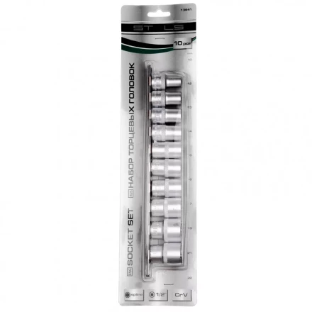 Набор универсальных торцевых головок 1/2 SpLine CrV 10 шт 10-22 мм Stels 13641 купить в Ханты-Мансийске