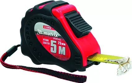 Рулетка Status autostop magnet+ 7,5 м х 25 мм обрезиненная нейлоновое покрытие  MATRIX 31009 купить в Ханты-Мансийске