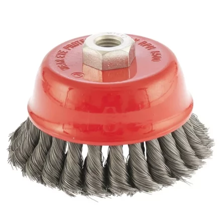 Щетка для УШМ 100 мм М14 "чашка" двухрядная крученая проволока 0,5 мм MTX 74682 купить в Ханты-Мансийске