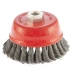 Щетка для УШМ 100 мм М14 "чашка" двухрядная крученая проволока 0,5 мм MTX 74682 купить в Ханты-Мансийске