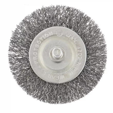 Щетка для дрели 60 мм плоская со шпилькой витая проволока  СИБРТЕХ 744467 купить в Ханты-Мансийске