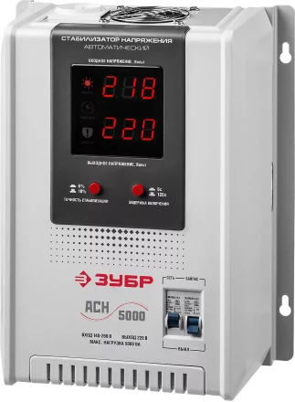 ЗУБР 5000ВА, 5 кВт, автоматический стабилизатор напряжения, Профессионал (59385-5) купить в Ханты-Мансийске