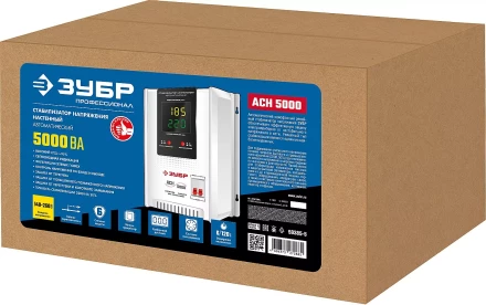 ЗУБР 5000ВА, 5 кВт, автоматический стабилизатор напряжения, Профессионал (59385-5) купить в Ханты-Мансийске
