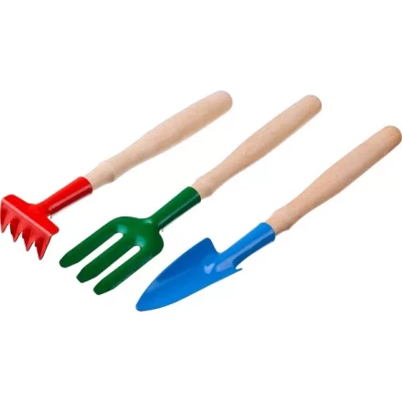 Набор РОСТОК для ухода за комнатными растениями с деревянными ручками: Вилка, грабельки, совок, 3 предмета 421428-H3 купить в Ханты-Мансийске