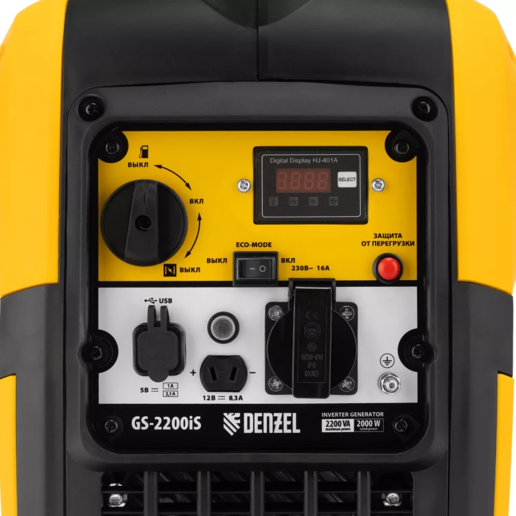 Генератор инверторный DENZEL GS-2200iS, 2,2 кВт, 230 В, закрытый корпус, ручной старт купить в Ханты-Мансийске