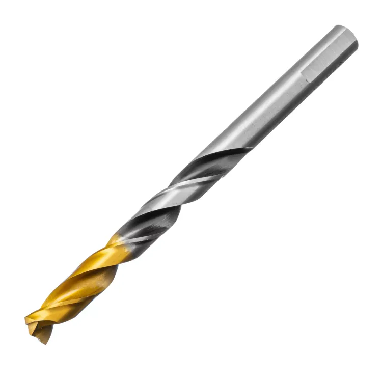Сверло спиральное по металлу Denzel 9 x 125мм, Р6М5, Golden Tip, многогранная заточка, 718284 купить в Ханты-Мансийске