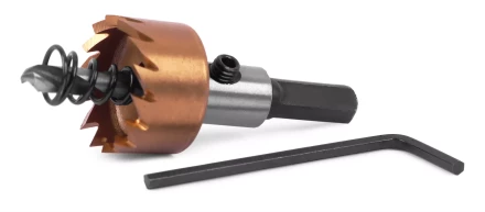 HSS-TiN коронка MESSER  25мм с центр. сверлом и толкающей пружиной для  лист. материала  до 2 мм ц/х купить в Ханты-Мансийске