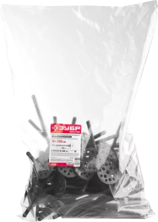 Дюбель ЗУБР &quot;МАСТЕР&quot; для изоляционных материалов полипропиленовый, металлический стержень, 10 x 200 мм, 50 шт 4-301525-10-200_z01 купить в Ханты-Мансийске