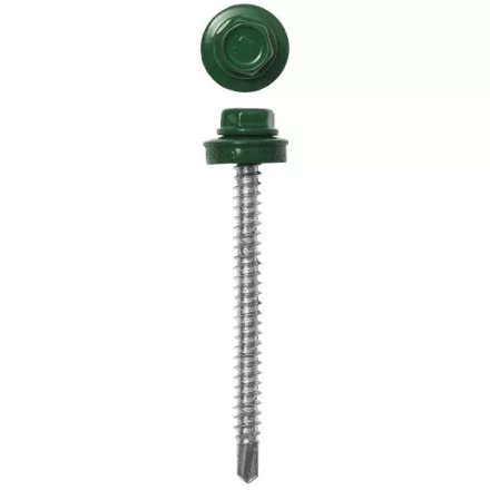 Саморезы ЗУБР окраш., RAL 6002 зелен. лист, для крепл. кров. матер. к дерев. обреш., 4.8x60мм, 1000шт 4-300310-48-060-6002 купить в Ханты-Мансийске