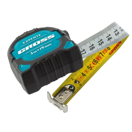 Рулетка Experte, 3 м x 19 мм, двухкомпонентный корпус, магнит, двухсторонняя разметка, нейлон Gross 32574 купить в Ханты-Мансийске