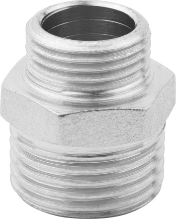 Бочонок ЗУБР &quot;ЭКСПЕРТ&quot; переходной, никелированная латунь, 1/2&quot;-3/8&quot; 51243-1/2-3/8 купить в Ханты-Мансийске