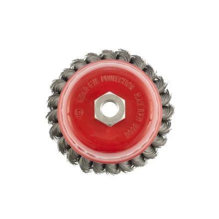 Щетка для УШМ 125 мм М14 "чашка" двухрядная крученая проволока 0,5 мм MTX 74683 купить в Ханты-Мансийске