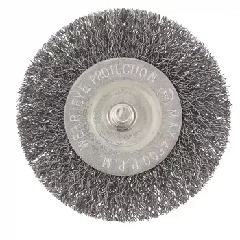Щетка для дрели 75 мм плоская со шпилькой витая проволока  СИБРТЕХ 744487 купить в Ханты-Мансийске