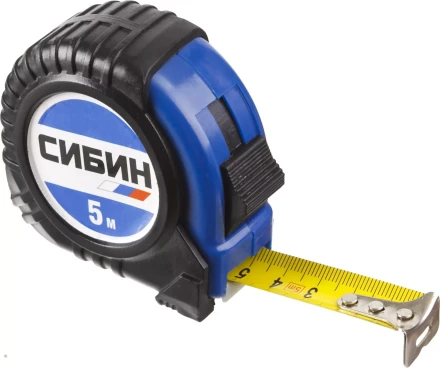 Рулетка СИБИН, обрезиненный пластиковый корпус, 5м/25мм 34019-05-25 купить в Ханты-Мансийске
